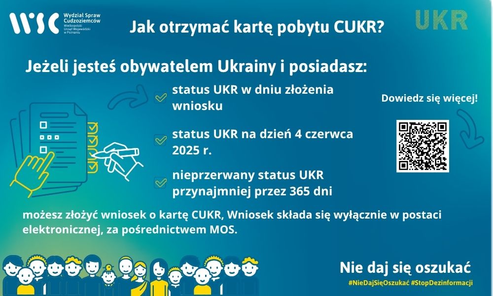 Informacja dotycząca procedury wydania karty pobytu z adnotacją „Poprzednio posiadacz ochrony czasowej” (tzw. karty pobytu CUKR)