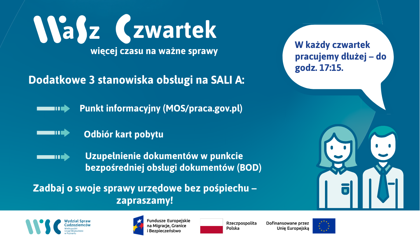 WaSz Czwartek w sierpniu! Wydłużamy godziny obsługi w każdy czwartek miesiąca