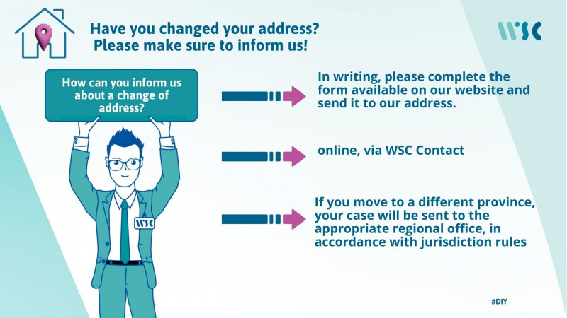 Changed your adress? Please inform us!