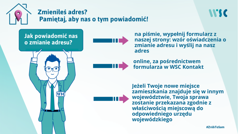 Zmieniłeś adres? Pamiętaj, aby nas o tym powiadomić!