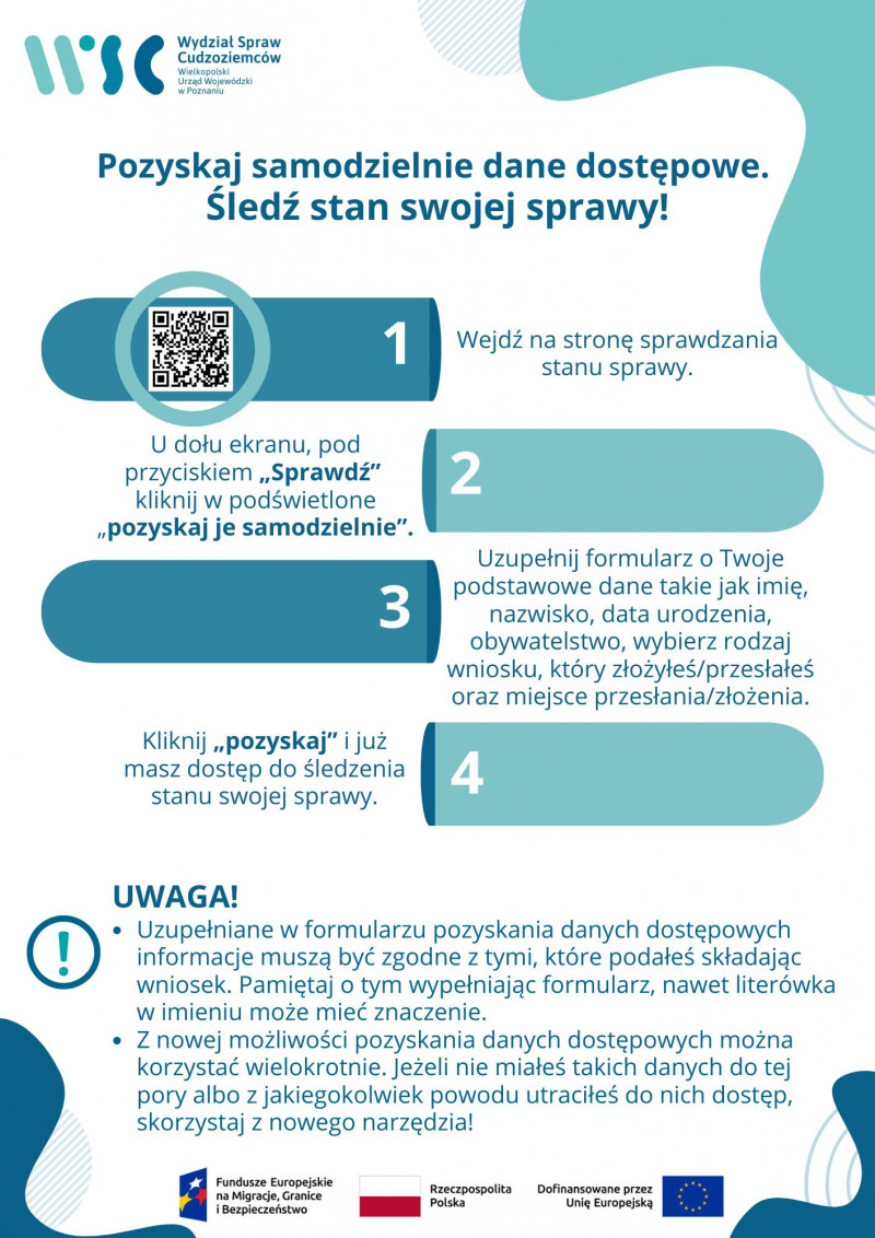 dane dostępowe do sprawy